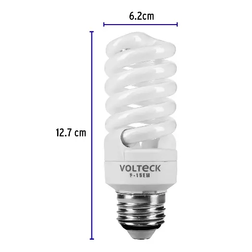 FOCO/LAMPARA 15W MINI ESPIRAL VOLTECK 1 PZ