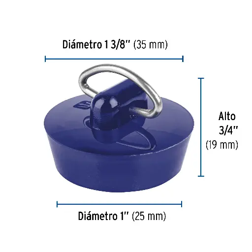 TAPON PVC PARA LAVABO DE 26 A 35 MM 49815 1PZ