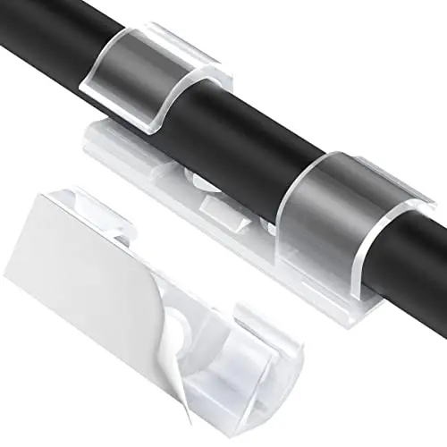GRAPAS PARA CABLES AUTOADHERIBLES PARA MONTAJE FACIL TRASPARENTES 33489 20 PZ