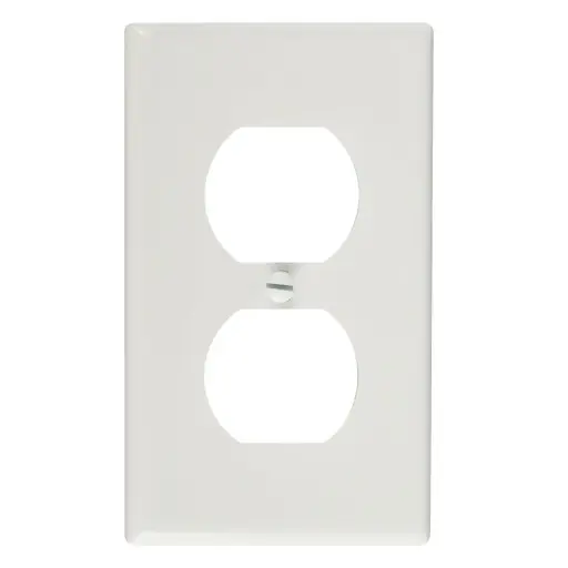 PLACA PARA CONTACTO DUPLEX PLASTICA BLANCA