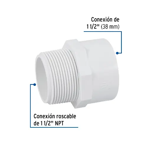 PVC MACHO 1 1/2 FOSET 45546