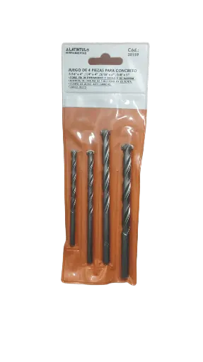 JUEGO DE BROCAS PARA CONCRETO LATINTUL 4 PZS 3/16 ,1/4 , 5/16 , 3/18  30159