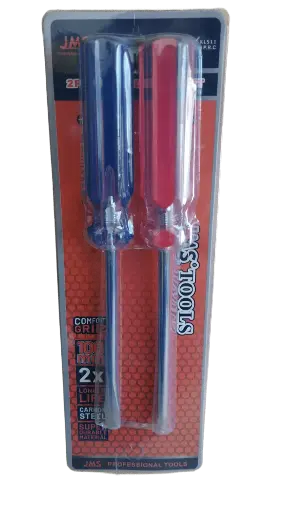 JUEGO DE DESARMADORES PLANO Y CRUZ PH2 100 MM JMS
