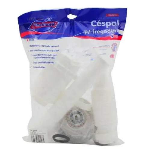 CESPOL PARA FREGADERO CON CONTRACANASTA TIPO P 3604 FLEXIMATIC