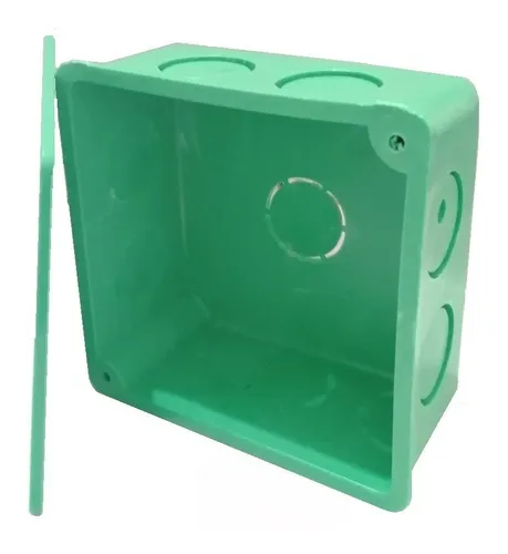 REGISTRO CON TAPA 3X3 PLASTICO NEGRO / VERDE